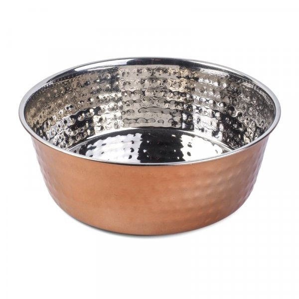 Zoon Copper Effect Food & Water Bowl