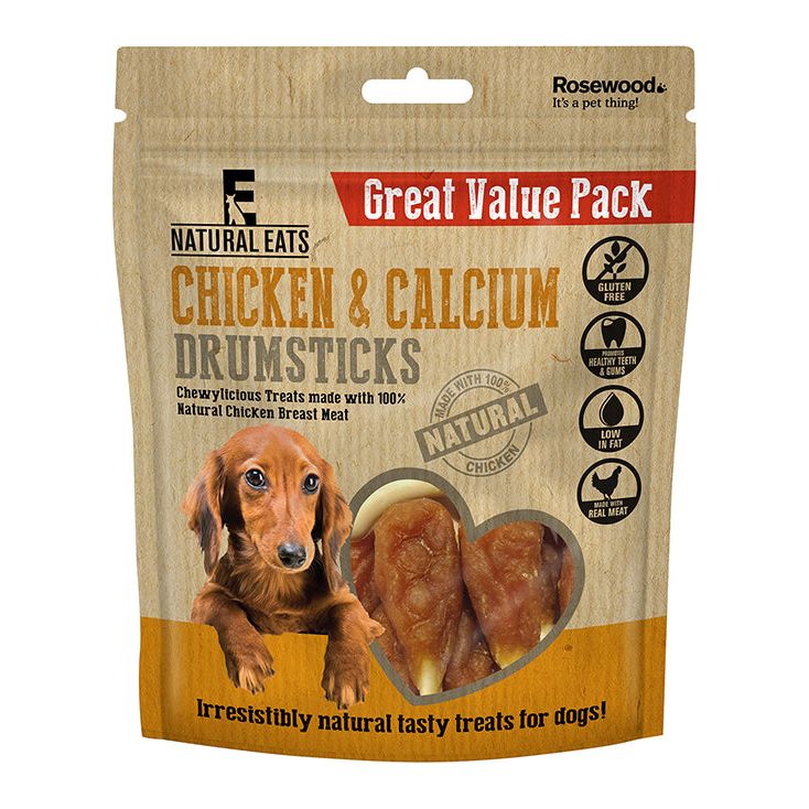 Chicken & Calcium Drumsticks Dog Treats Value Pack 350g