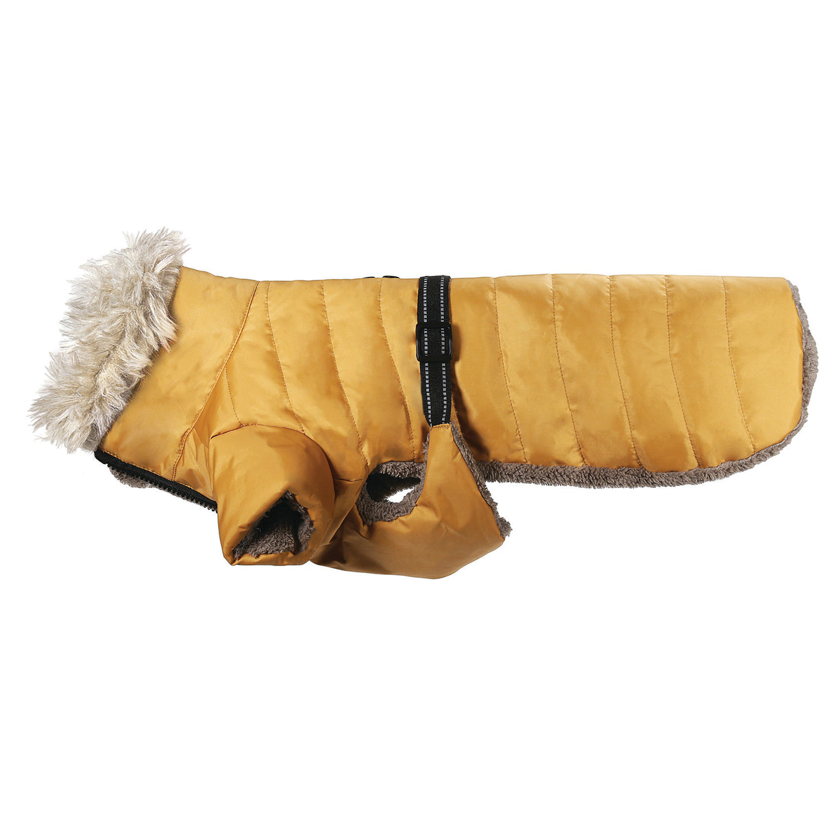 Kudos Sherpa Winter Dog Coat in Ochre