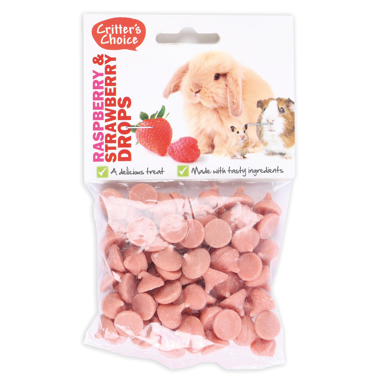 Critter's Choice Raspberry & Strawberry Drops 75g